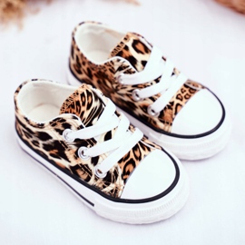 FRROCK Children's Sneakers Brown Shiny Leopard Berni 2 FRROCK Children's Sneakers Brown Shiny Leopard Berni 2