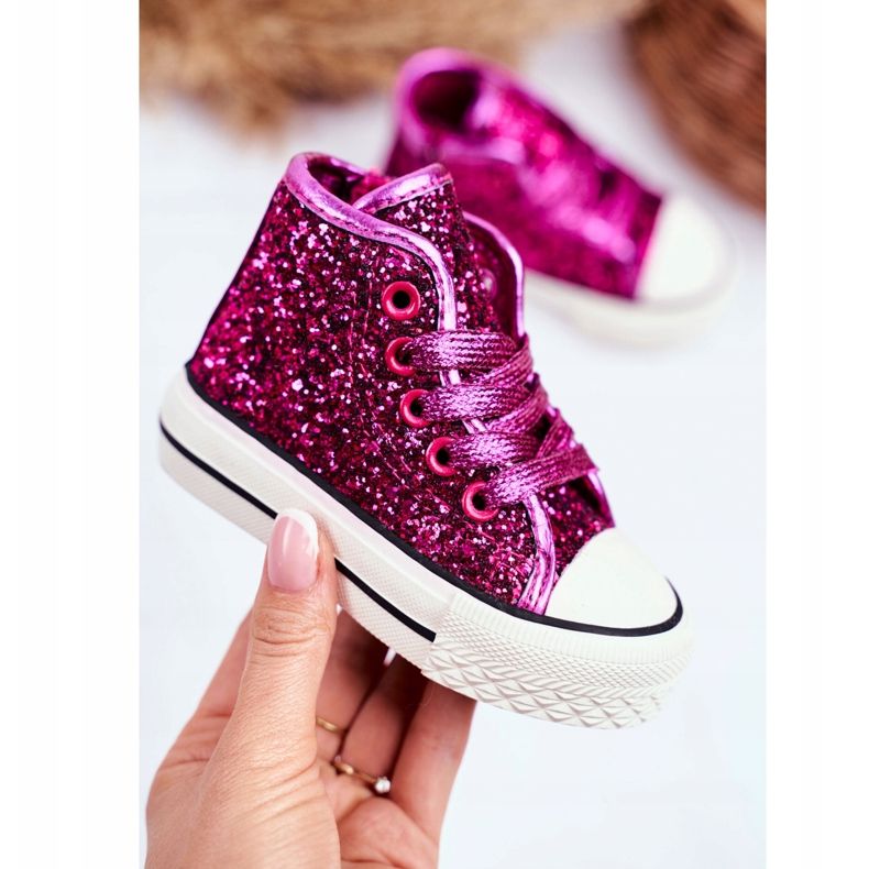 FRROCK Children's Sneakers High Shiny Pink Ally 2 FRROCK Children's Sneakers High Shiny Pink Ally 2