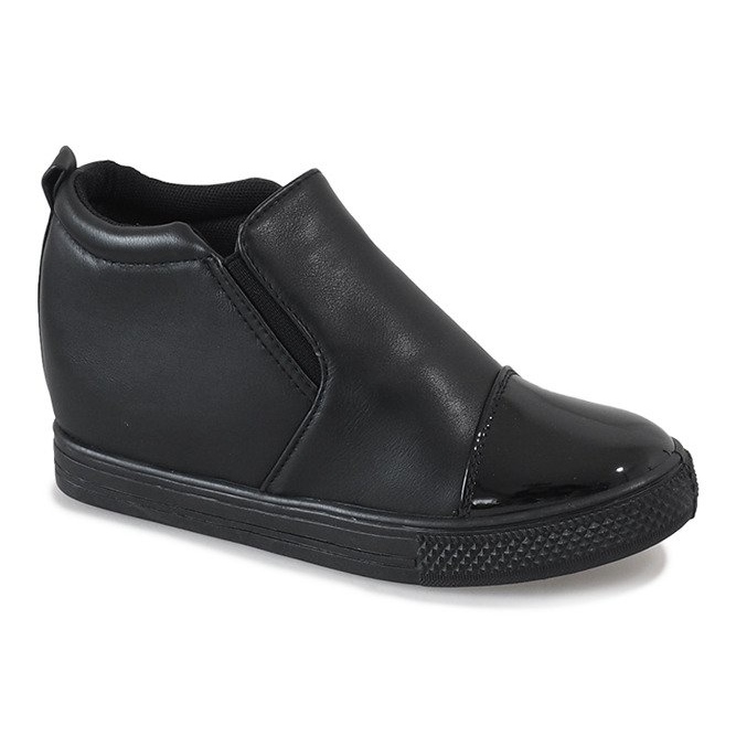 Black sneakers on the wedge DD409-1 1
