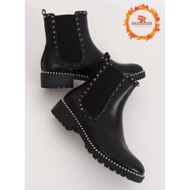 Black Chelsea boots with studs black NC826 Black 1