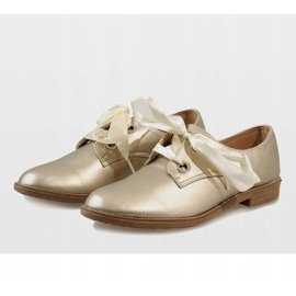 Golden lace-up shoes 188-233 yellow 1