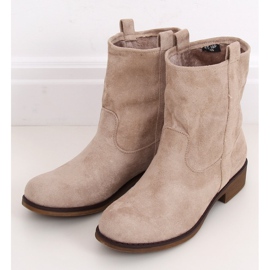Women's beige suede ST-18P Beige boots brown 2