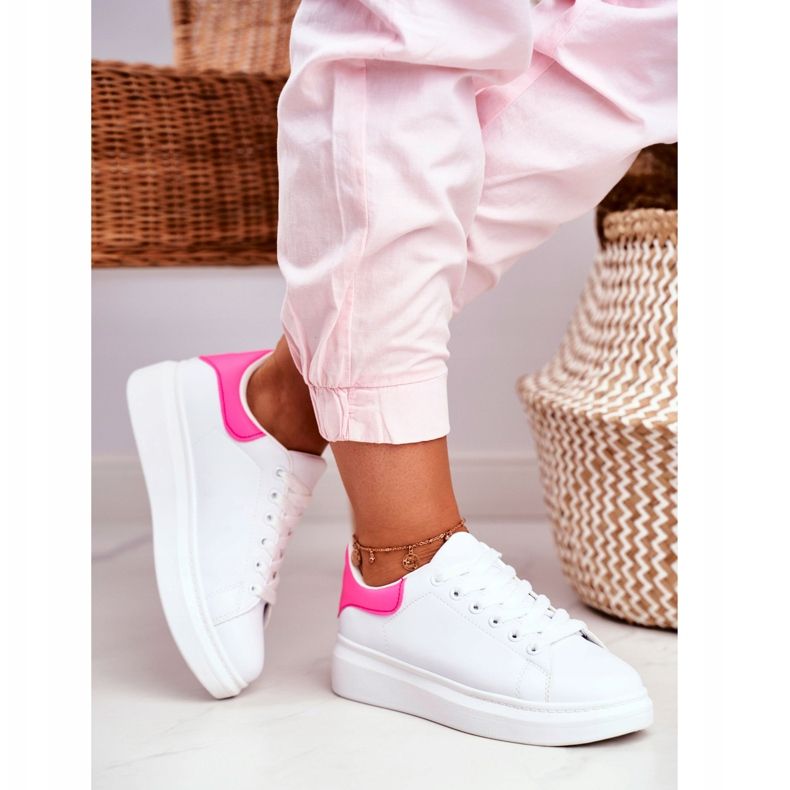 Women's Sport Shoes Lu Boo White Fuchsia Heel Matilda pink 2