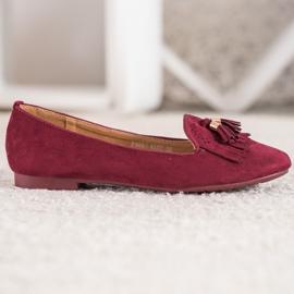 Fama Suede Lords With Fringes red 2