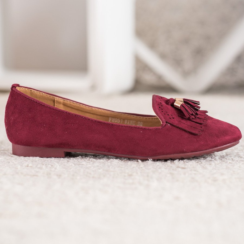 Fama Suede Lords With Fringes red 2