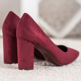Small Swan Burgundy Pumps On A Pillar red multicolored 1