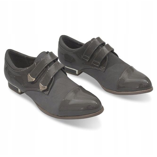 Jazzówki Brogues With Velcro 1809 Gray grey 1