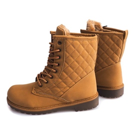 Warm Quilted Trappers 8016 Camel brown 2
