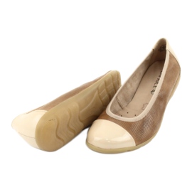 Caprice women's ballerinas shoes 22152 leather beige 3