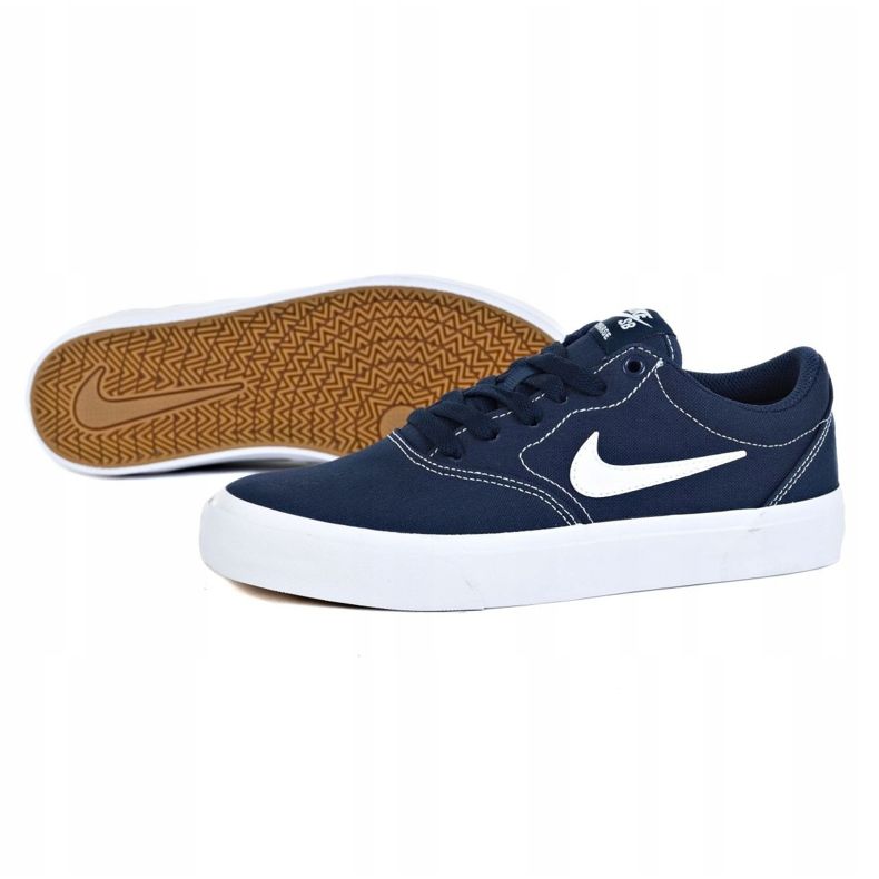 Nike Sb Charge Cnvs Jr CQ0260-400 shoes navy blue grey 1
