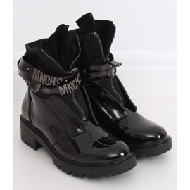 Lacquered boots on a massive black sole NC1039 Black 2