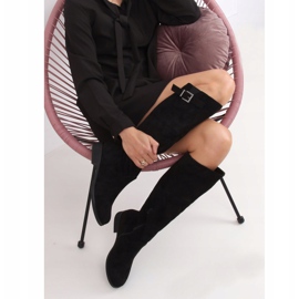 Black suede boots ST-20P Black 1