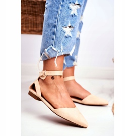 PS1 Women's Beige Ballerinas On A Belt With Allison Spitz 1