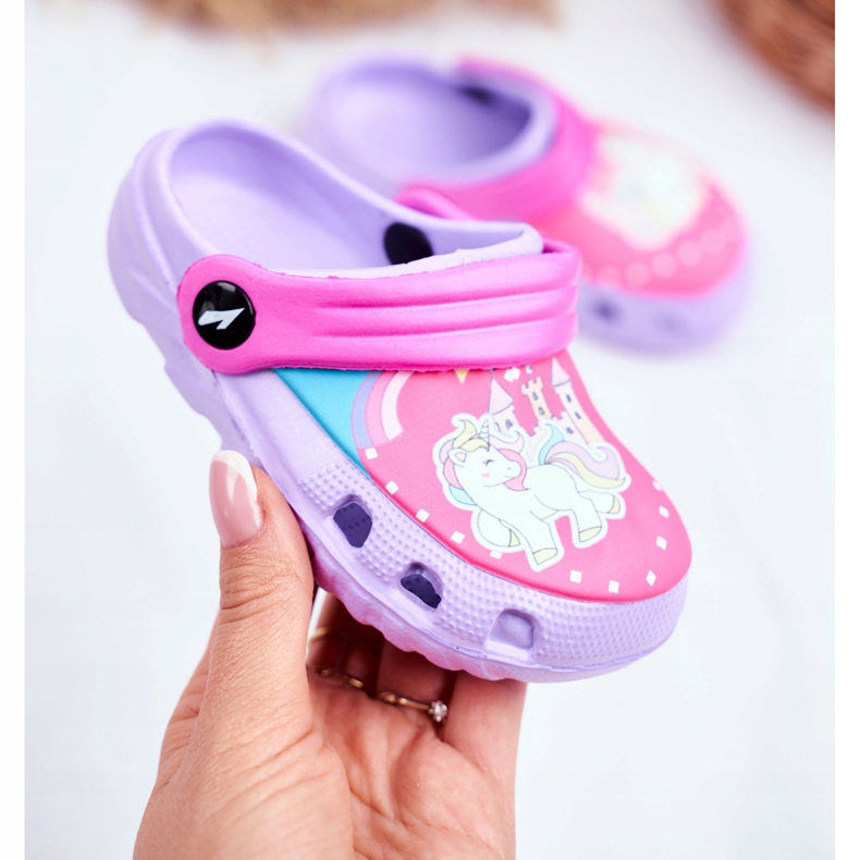 Children's Slippers Foam Crocs Violet Ponies Pony 2
