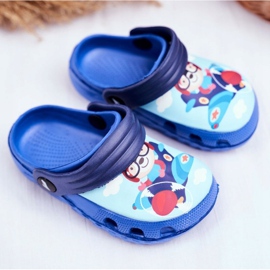 Children's Slippers Foam Crocs Blue Teddy Bear Pilot SuperFly 1 Children's Slippers Foam Crocs Blue Teddy Bear Pilot SuperFly 1