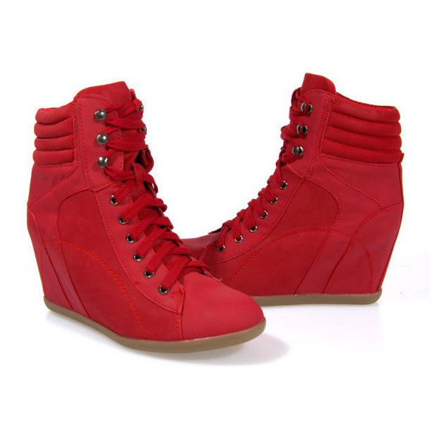 Sneakers Boots On Wedge 562 Red 1