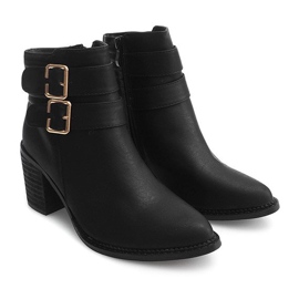 Boots On Heel F026 Black 1