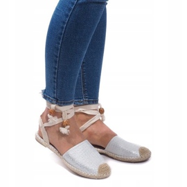 Sandals Espadrilles Ballerinas Ballerinas 30550 Silver grey 1