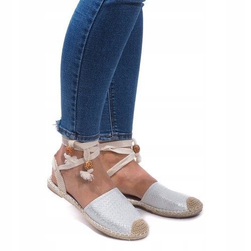 Sandals Espadrilles Ballerinas Ballerinas 30550 Silver grey 1