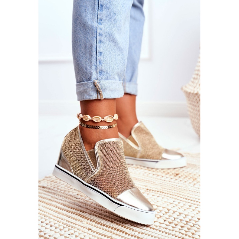 Women's Lu Boo Sneakers with Mesh Golden Morgono 1