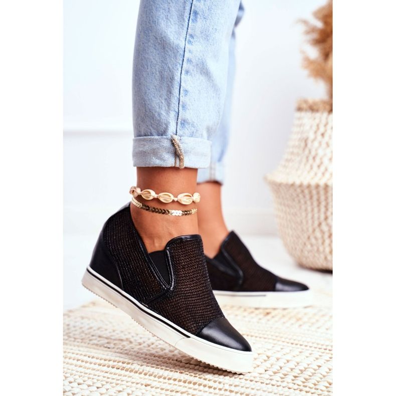 Women's Sneakers Lu Boo with mesh Black Morgono 1