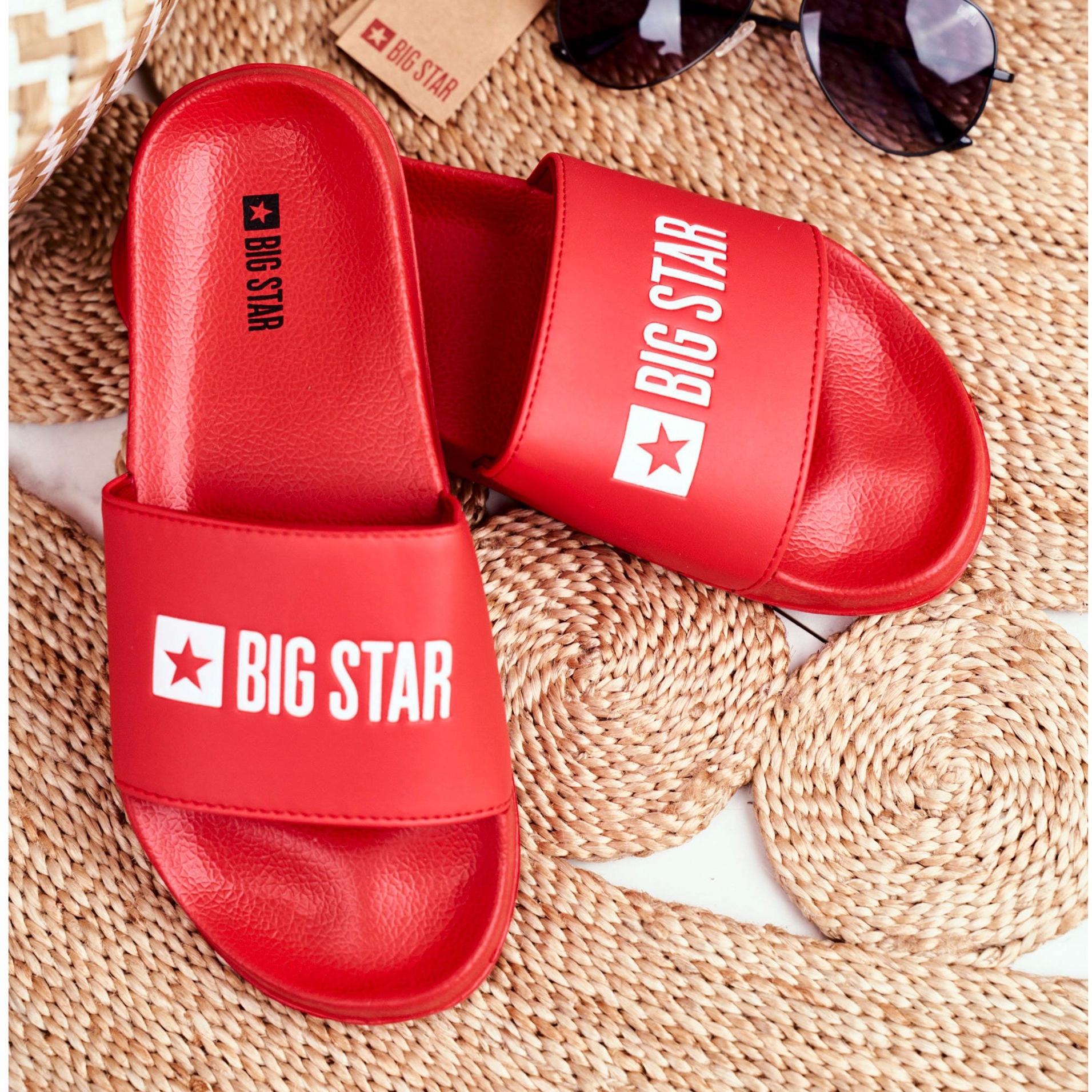 Guggenheim Museum sød smag Overtræder Women's Slippers Big Star Red GG274041 - KeeShoes