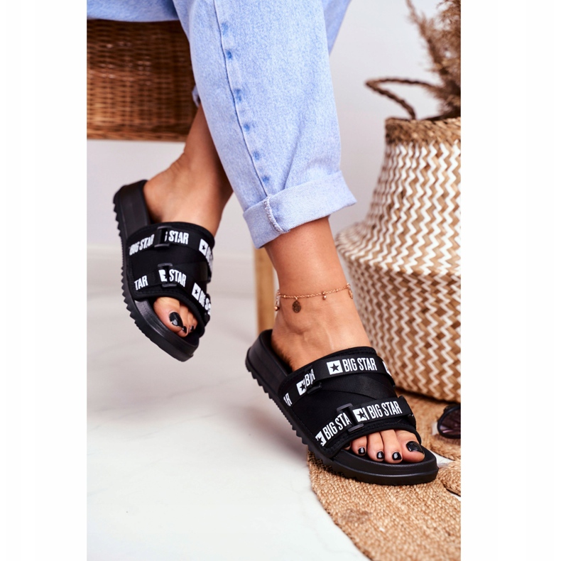 Women's Slippers Big Star Military Black GG274018 2