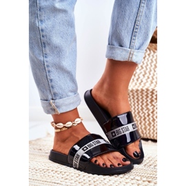 Women's Slippers Big Star Lacquered Black GG274007 1 Women's Slippers Big Star Lacquered Black GG274007 1