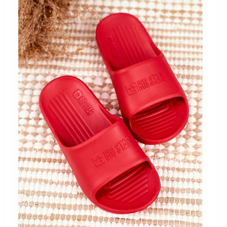 Children's and Youth Big Star Red Slippers GG374809 2
