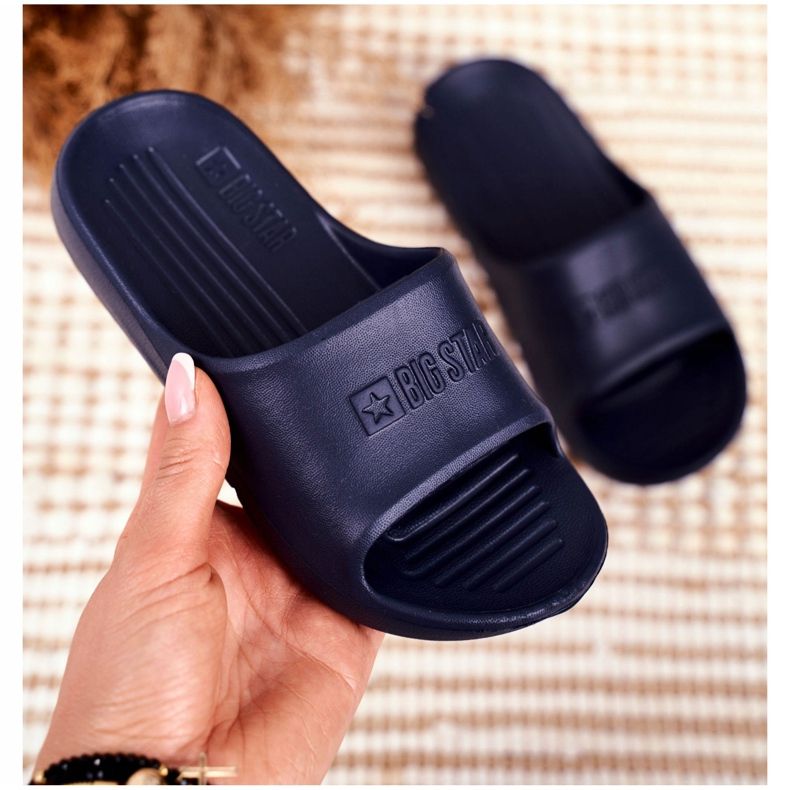 Children's and Youth Big Star Slippers Navy Blue GG374810 2