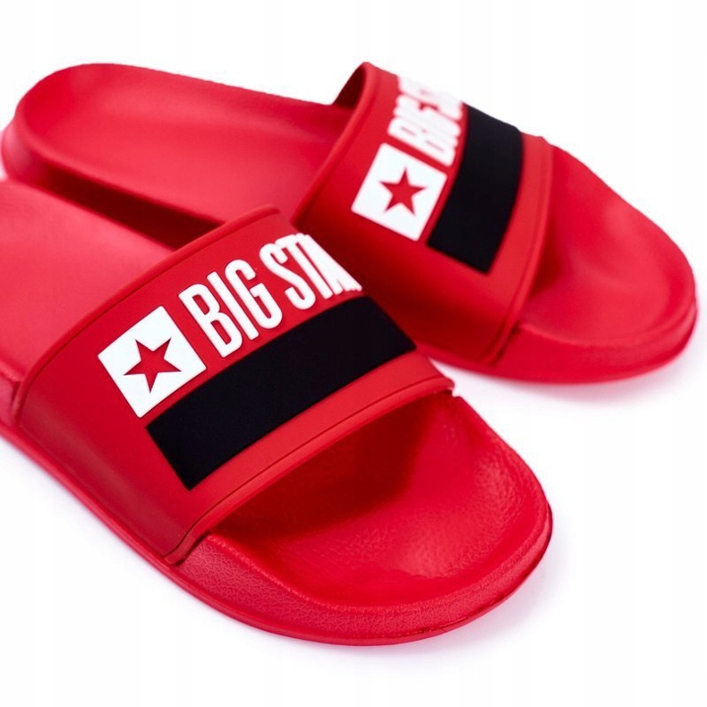 Men's Slippers Big Star Classic Red GG174939 white black 1 Men's Slippers Big Star Classic Red GG174939 white black 1