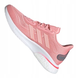 Running shoes adidas Supernova W FV6021 white pink 1
