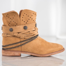 Bella Paris Boots With Decorative Stripes brown 2