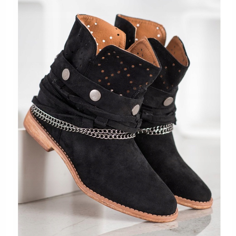 Bella Paris Boots With Decorative Stripes black 2