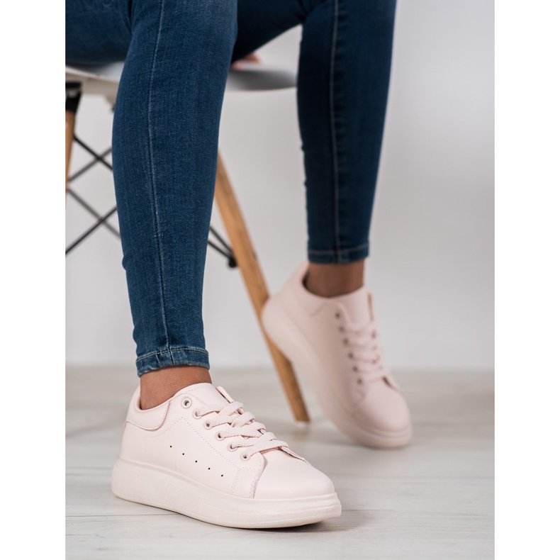SHELOVET Powder Sneakers On The Platform pink 1
