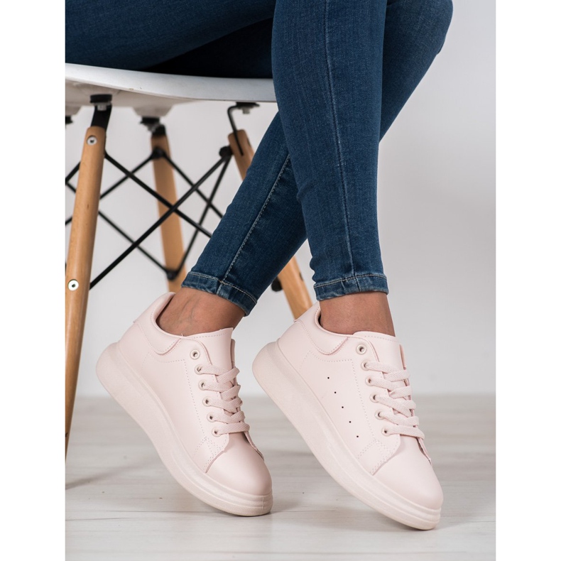 SHELOVET Powder Sneakers On The Platform pink 2