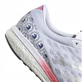 Running shoes adidas Adizero Boston 9 M FX8499 white red grey 1