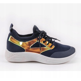 Navy blue HB-42 sports shoes golden 1 Navy blue HB-42 sports shoes golden 1