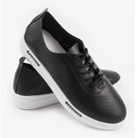 Black QW8368-1 openwork sport sneakers 2