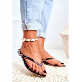 Lu Boo Metallic Flip-flops Pewter Eltoro Ii gat. black grey 2