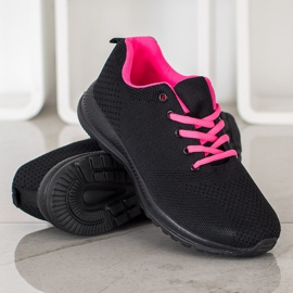 SHELOVET Light Sport Shoes black pink 1