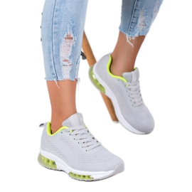 SHELOVET Sneakers With Neon Insert grey 1