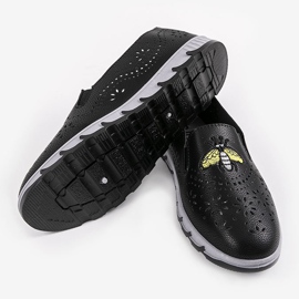 Black openwork sneakers with an imprint of JH81172-3 2