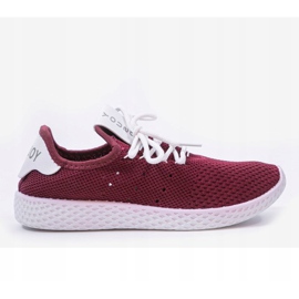 Maroon sports shoes H935-7 red 1