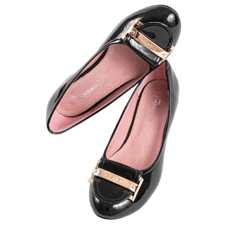 Black lacquered pumps on the pillar 0080-1 1