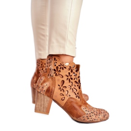 Women's Boots On High Heel Maciejka Spring Red 04369-29 beige multicolored 1