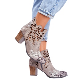 Women's Boots On High Heel Maciejka Spring Gray 04369-13 grey 1