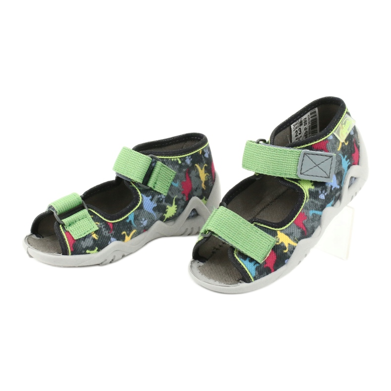Befado children's shoes 250P092 grey multicolored green 3