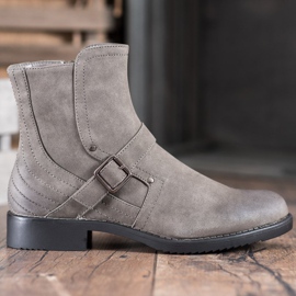 J. Star Flat Heel Boots grey 1