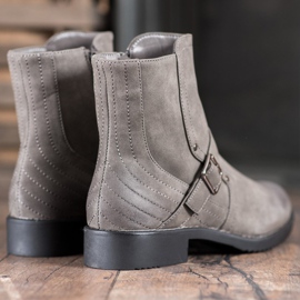 J. Star Flat Heel Boots grey 2